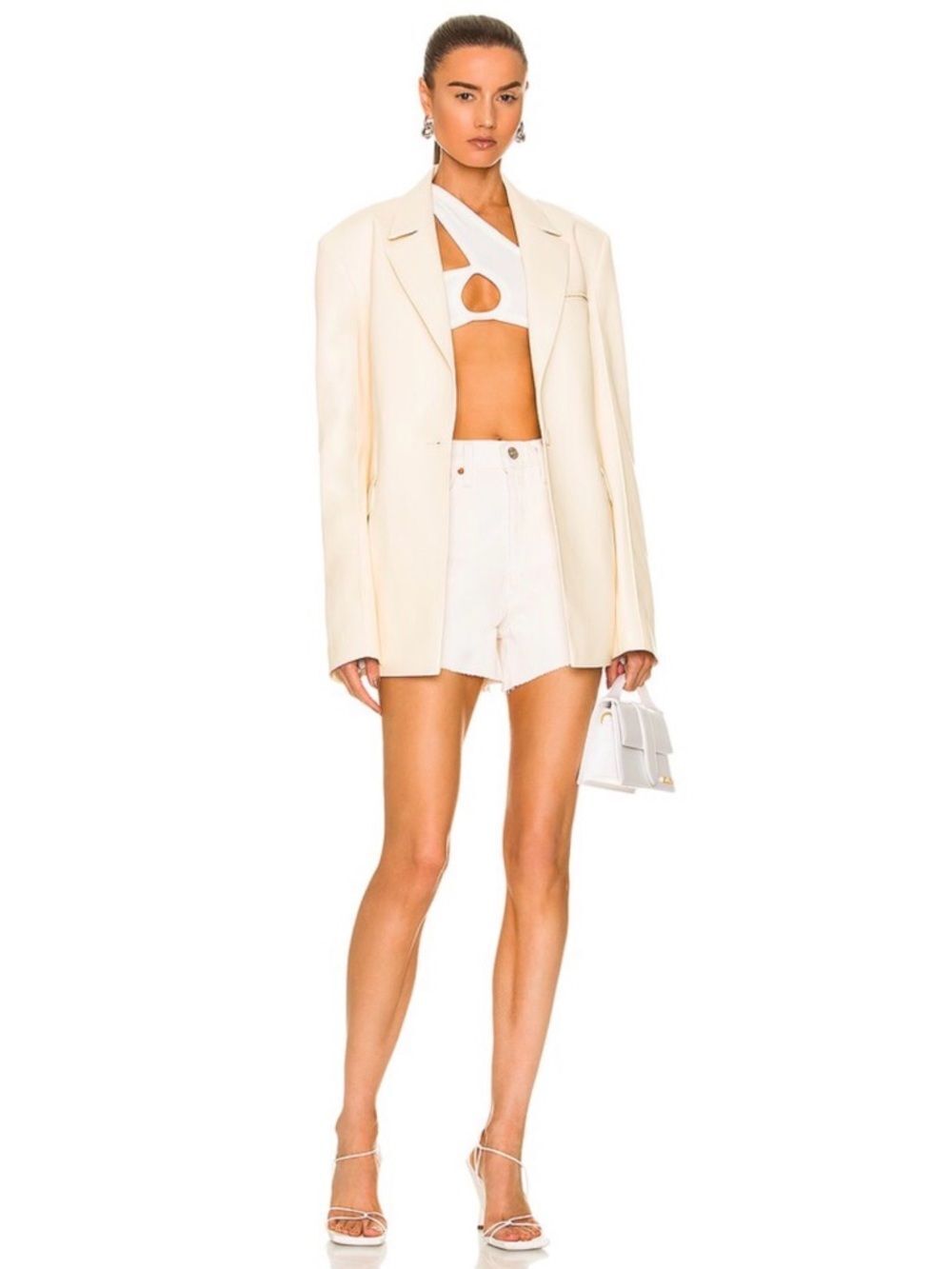 RE/DONE Originals 90s Low Slung Short in Vintage White size 26